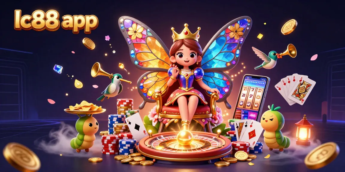 Win big with lc88 app in this immersive casino scene featuring colorful characters and gaming elements.