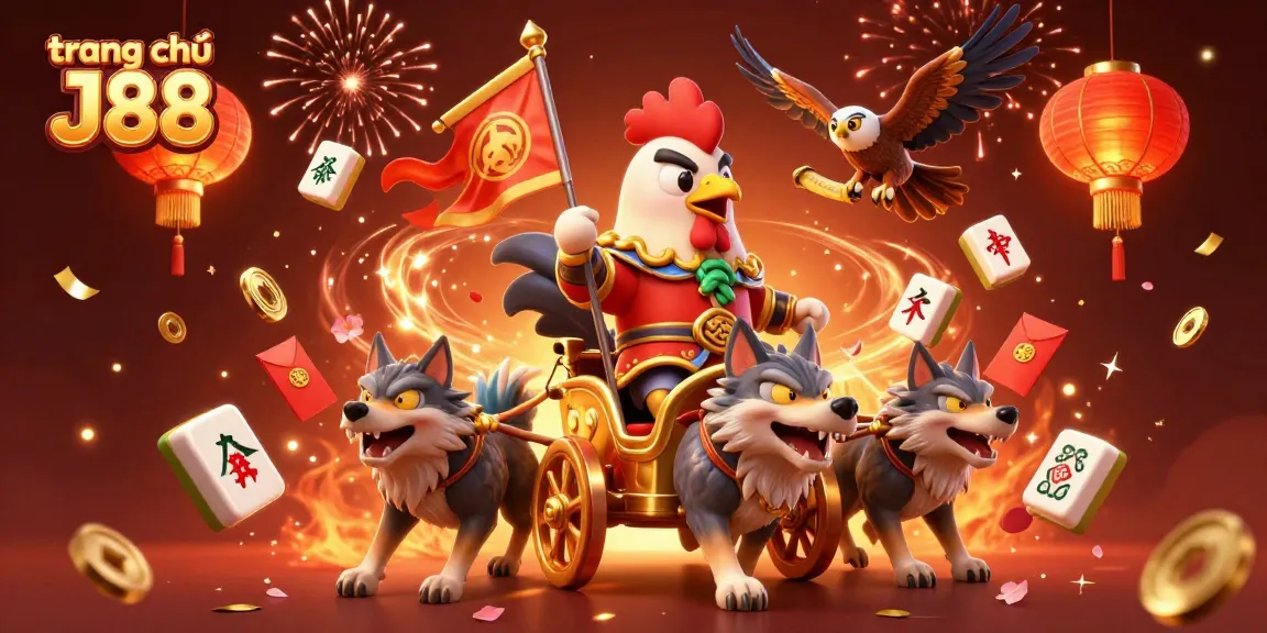 Experience excitement at trang chủ J88 with vibrant 3D casino-themed illustration.