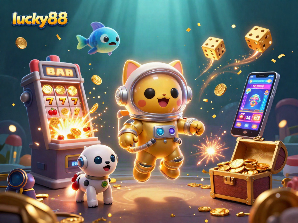Engage with lucky88 slot game dynamics, featuring vibrant visuals and playful characters.
