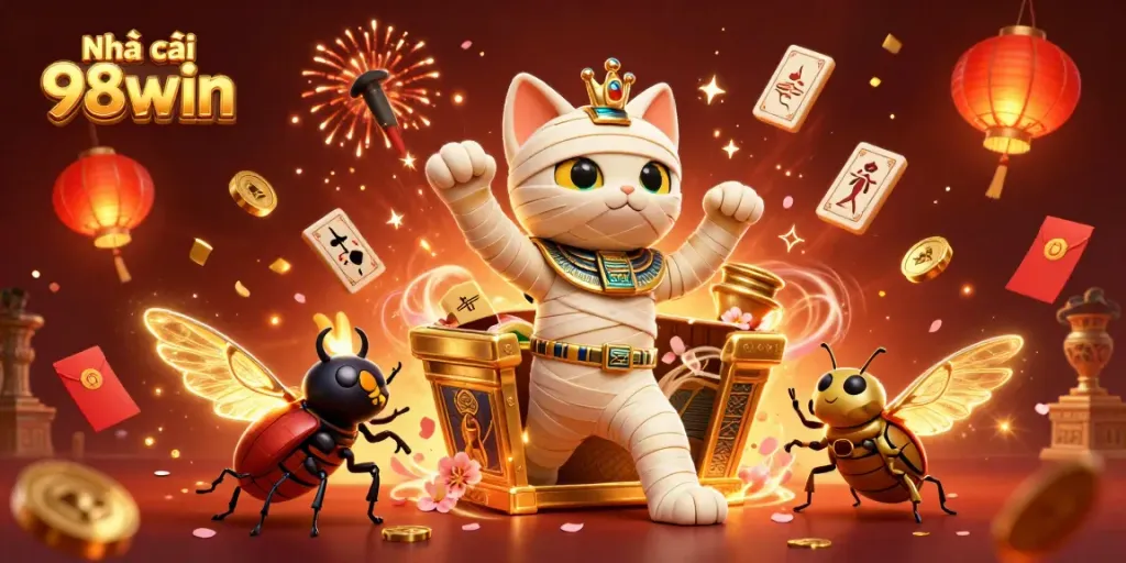 Experience thrills with Nhà cái 98win in an exciting 3D casino adventure featuring mythical characters and dynamic elements.