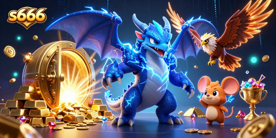 Experience exhilarating wins with s666's immersive gaming atmosphere featuring dynamic characters and treasure.