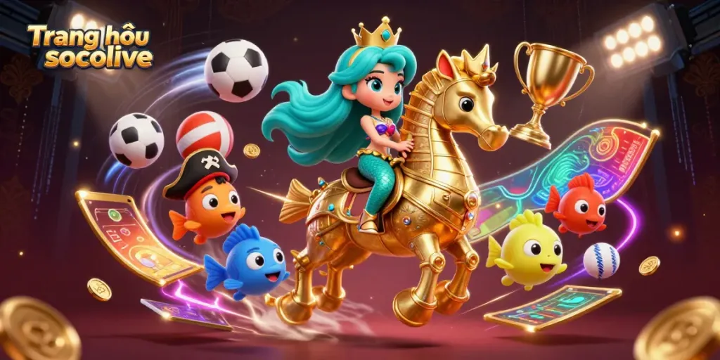 Experience the thrill of Trang chủ socolive with vibrant cartoon characters and lively sports elements.