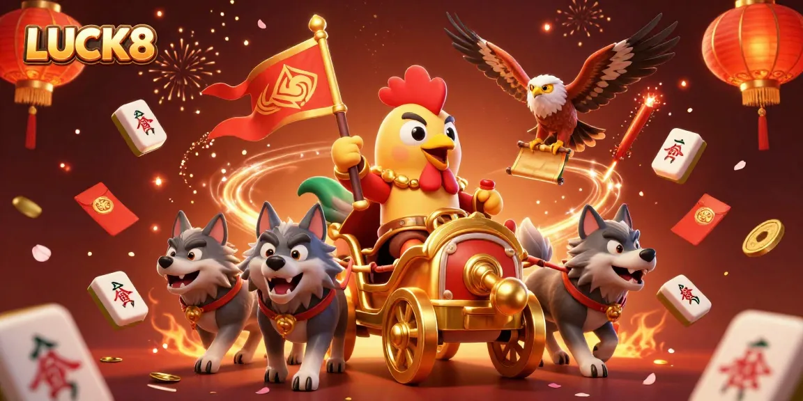 Experience thrilling gameplay at LUCK8 with a rich 3D casino scene showcasing excitement and action.