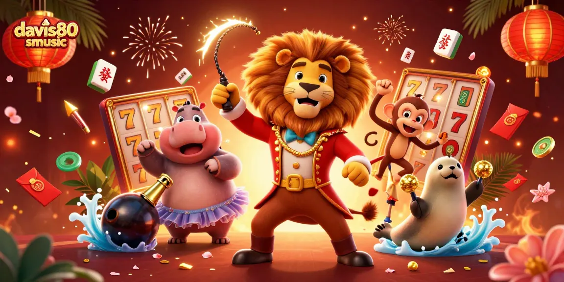 Engage with davis80smusic in this vibrant casino-themed 3D illustration featuring lively gambling elements.