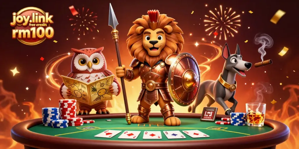 Engage in thrilling poker action with joy.link free credit rm100 promotions featuring high-stakes gameplay.