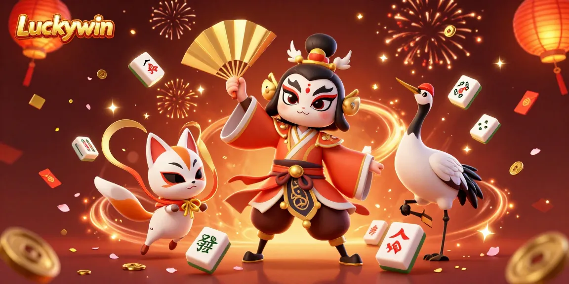 Experience thrilling moments at Luckywin with engaging characters and festive casino elements.