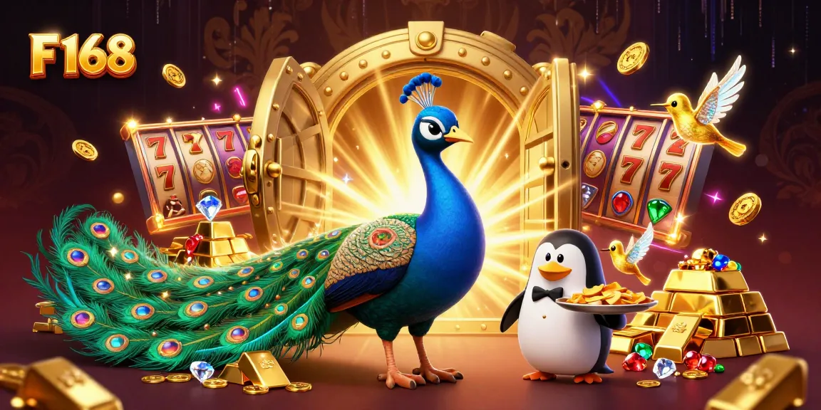 Experience the thrill of F 168 with a vibrant casino scene filled with rich colors and dynamic action.