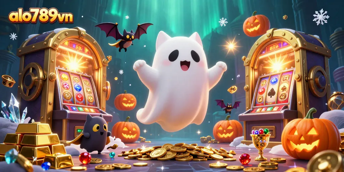 Play exciting casino games with alo789vn in a lively haunted atmosphere filled with treasures and ghosts.