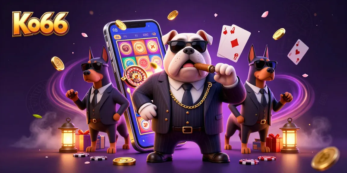 Join the exciting action at Ko66 with a 3D mafia bulldog and slot games around!